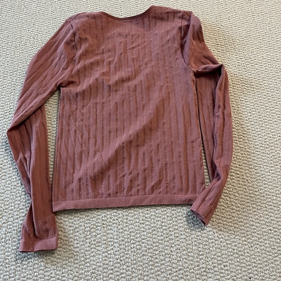 Free People ribbed pink Lucky You Scoop Neck Shirt medium / large - Picture 6 of 8